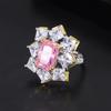 Anillo Joyería Serie de Piedras Preciosas Suministro Flores de Color Esmeralda Paraíba Rosa Amarillo Rojo Circonia Wholesale