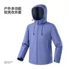 Chaqueta softshell exterior para otoño e invierno, unisex, a prueba de viento, adecuada para correr, senderismo, ciclismo y otros deportes, que proporciona calidez y cuenta con capucha.