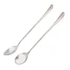 Cuchara de Acero Inoxidable con Mango Largo, Cuchara Redonda, Cucharita de Café, Cuchara de Sopa con Mango Largo, Cuchara Mezcladora para Estudiantes, Cuchara de Sopa, Cuchara para Arroz