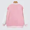 Chaqueta de béisbol para niñas, chaqueta de béisbol elegante para niñas, conjunto deportivo de otoño para niños grandes, chaqueta de béisbol con bloques de color