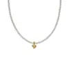 Cadena para Clavícula Elegante y Suave Collar con Perlas Corazón de Chica Versátil Gargantilla Collar Suave con Perlas Redondas Collar