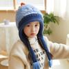 Chapéu e Cachecol de Bebê Tudo-em-Um Estilo Coreano Chapéu Quente Baotou para Meninos e Meninas, Chapéu de Pelúcia Fofo e Super Fofo com Proteção de Orelha para Crianças para o Inverno