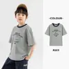 Camiseta de Verão Cool Duoduo para Meninos com Estampa Estilosa, Manga Curta, Algodão Puro, Blusa Respirável para Crianças e Crianças Mais Velhas