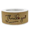 Pegatina Gracias Pegatina de papel Kraft rectangular pegatina de sellado Etiqueta de pegatina Gracias