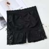 OK pantalones de seguridad torsión segunda generación pantalones de encaje lazo encaje leggings de cintura media boxers para mujer anti-exposición