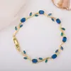 Pulseiras Populares Europeias e Americanas Transfronteiriças, Pulseiras Banhadas a Cobre Ouro Real Incrustadas com Zircônia, Pulseiras de Luxo Leve de Alta Qualidade, Atacado de Fabricantes de Joias
