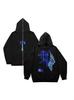 Sudadera con Forro Polar American Revenge para Hombre y Mujer Sudadera con Capucha High Street Chaqueta Cardigan con Cremallera Trapstar Otoño e Invierno