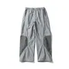Pantalones de Chándal Jogger Casual Funcionales para Hombre Diseño Deconstruido de la Alta Calle Americana Bloques de Color Cordón Modernos