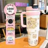 Bolsa Térmica Isolada para Gelo Montada no Carro Urso Manteiga Copo para Bebida Palito Portátil Modelo Novo Gigante Grande Capacidade Fofo Copo Térmico