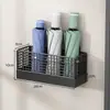 Estante para guardar paraguas para pasillos de aulas escolares, estante de almacenamiento creativo para paraguas de mango largo y corto, organizador con función de drenaje