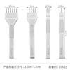 Herramientas para hacer artículos de cuero hechos a mano Bai Gang Ling Punzón de plata 4 mm - 1 diente/2 dientes/4 dientes/6 dientes Tallado de cuero Perforación de cuero