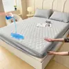 Amazon Transfronterizo Algodón Cepillado Agradable a la Piel Poliéster Acolchado TPU Sábana Ajustable Shopee Shein Temu Estilo Chanel Envoltorio Completo