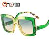 Nuevas Gafas de Sol Personalizadas de Marco Cuadrado Grande para Mujer M6162 Europeas y Americanas Coloridas Decorativas para Dar Forma al Rostro