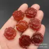 Colgante de Agata Roja Tipo Hielo Guanyin Buda Unisex Calcedonia Roja Hebilla de Seguridad Pixiu Ruyi Calabaza Colgante de Jade Unisex