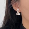 Pendientes de Plata de Ley S925 Chiheng con Diseño Irregular Retorcido para Mujer 2026 Estilo Coreano Nuevos Pendientes de Nicho Accesorios de Moda