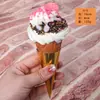 Modelo de Simulación Famoso en Internet Puesto de Helados de Galleta de Leche Caliente Muestra de Modelo de Helado Falso Muestra de Decoración
