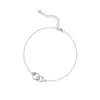 Estilo de Nicho de Luxo Leve Cadeado de Coração Pulseira de Casal Prata de Lei S925 Design de Algema Presente de Dia dos Namorados Atacado de Fábrica