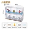 Aquário Betta Luminoso Novo Acrílico Transparente de Mesa Paisagismo Criativo Tanque em Fileira Sala de Estar Pequeno Aquário Ornamental