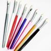 Palo de cepillo de ébano tubo de aluminio cepillo para sombra de ojos maquillaje de belleza pincel de maquillaje elección multicolor embalaje independiente