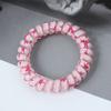 Anillo para el cabello con línea telefónica de color dulce, cuerda para el cabello para mujer, simple, sin dejar rastro, banda de goma, tocado para el cabello, cubierta de cuero