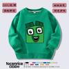 Ropa de bloques de construcción digitales Numberblocks para niños, suéter de manga larga con forro polar, top infantil de dibujos animados, moderno otoño e invierno