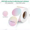 Pegatinas de Papel Recubierto de Color Autoadhesivas, Etiquetas Creativas de Alta Calidad, Etiquetas Redondas para Sellar Diarios