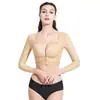 A cinta modeladora pós-lipoaspiração Nonglin elimina a necessidade de um sutiã, fornece suporte lateral aos seios, junta e sustenta os seios, e possui contorno para os braços.