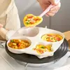 Sartén Antiadherente Sol y Luna Nuevo Amanecer para Huevos y Hamburguesas, Sartén para Desayuno, Sartén Pequeña para Tortitas Doméstica, Herramienta para Freír Huevos de Cuatro Agujeros