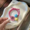 Corea del Sur Dongdaemun Anillo para el Cabello con Bola de Letras para Niña Cuerda para el Cabello Cola de Caballo Adorno para la Cabeza Combinable Cuerda para el Cabello de Tendón de Goma