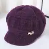 Sombrero de Otoño e Invierno para Mujer Estilo Nuevo Cálido Cuadros Tejido a Mano Puro Bufanda Engrosada Sombrero para Tormenta de Nieve Ardilla Tejido Integrado