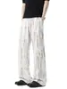 Pantalones deportivos rectos inclinados, talla grande 2026, para hombre, verano, retro, tie-dye, holgados, estilo americano, nuevos pantalones fluidos