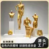 Expositor de Roupas Íntimas Calcinhas Sutiã com Bojo Modelo Display Rack Loja de Roupas Femininas Dourado Corpo Meia Janela Props de Vitrine