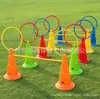 Equipo de Entrenamiento de Agilidad para Perros Pista de Obstáculos Traje de Juego para Principiantes Saltador Salto Círculo Poste Suministros para Mascotas Entrenadores de Perros