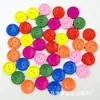 Directo de fábrica 1.5 color dos ojos con puntos forma de cuenco botones de madera DIY niños botones de madera de color mixto