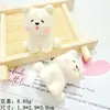 Acessórios de resina tridimensional cola de creme diy chaveiro de cachorro de leite de desenho animado pingentes ornamentos transmissão decoração de saco surpresa atacado
