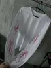Camiseta Larga de Cuello Redondo Retro Gótica Y2K Otoño e Invierno Nuevo Estilo Moda Personalizada Estilo Americano High Street Suéter para Mujer