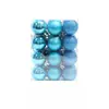Caixa com 24 Bolas de Natal com Glitter 3cm Bolas de Plástico Bolas Coloridas de Natal Decorações Criativas para Árvore de Natal Enfeites para Pendurar