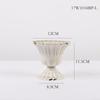 Ornamento de Vaso Cálice Estilo Europeu Clássico Ferro Forjado Retrô Branco Sala de Estar Arranjo de Flores Mesa de Jantar Casa Vaso de Flores