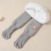 2025 Inverno Veludo Espessado Meia-Calça Infantil Leggings Flor Bebê Calças Quentes Versáteis