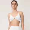 Sujetador deportivo para mujer con diseño de espalda cruzada retorcida, adecuado para yoga, fitness y Pilates, a prueba de impactos, transpirable y absorbente del sudor