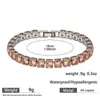 Bestseller de Amazon: Pulsera de Diamante de Zirconia para Mujer, Pulsera Nupcial Full-Diamond, Accesorio de Boda, Pulsera Completamente de Cobre