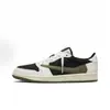 Tênis Putian AJ Raio Swoosh Invertido Mocha Marrom Escuro Preto Guerreiro Jordan cross-border cano baixo masculino e feminino campus casal tênis esportivo