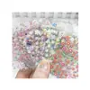 Parche de uñas de color para niños 30 tipos de flores diferentes blanco y negro suministros de uñas pegatinas troqueladas 3D tridimensionales estilo pequeño y fresco