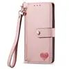 Funda de Cuero para Teléfono Móvil con Cremallera Estilo Amor Y500 Y50/Iqoo13/Z9X 5G/Y38 con Ranura para Tarjetas