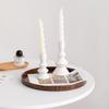 Reading Way Portavelas de Cerámica Simple Nórdico Ins Decoración para Mesa de Comedor, Gabinete de Entrada, Adornos, Base para Velas, Sensación de Alta Gama