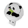 Carga USB Inteligente Dormitorio Baño Lámpara Panda Mini Luz Suave Protección Ocular Luz Nocturna Inteligente de Panda