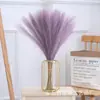 Hierba Rosa Popular de Caña Simulada Cola de Perro Flor de Hierba de Pampa Adornos de Decoración de Boda Ramo Caña de una Sola Horquilla