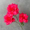 Flor de simulación tres cabezas rosa elegante decoración de boda muebles vestido fila de flores accesorios de tiro comercio exterior flores artificiales flores falsas