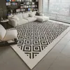Tapete de algodão com laço estilo vintage, Tapete decorativo para sofá de sala de estar estilo americano, Tapete de piso com laço TPR lavável e resistente ao desgaste
