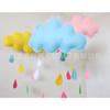 Gotas de Lluvia, Luna, Nubes, Decoraciones de Fieltro, Colgantes para Pasillo de Guardería, Estrellas para Salón de Clases, Colgantes para Habitación de Niños, Colgantes Creativos